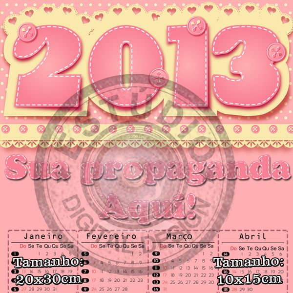 Calendário Rosa 2013