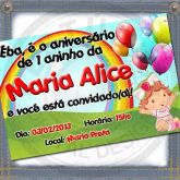 ARTE CONVITE INFANTIL MORANGUINHO BEBÊ